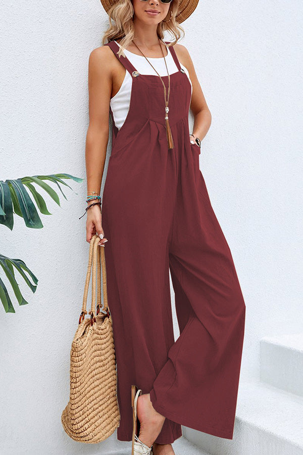 Ilse - Ensfargede casual seler overall