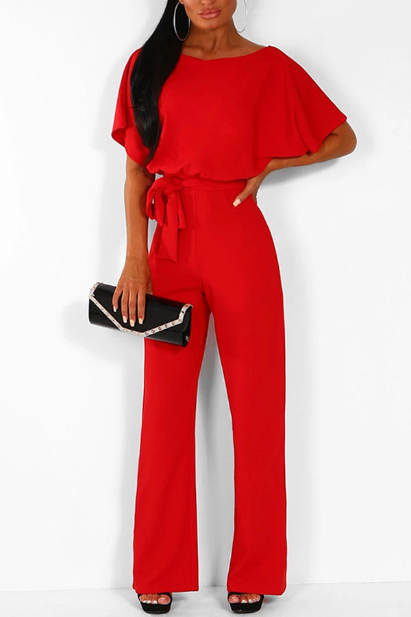 Cassia - Sommer knappebånd kortermet jumpsuit