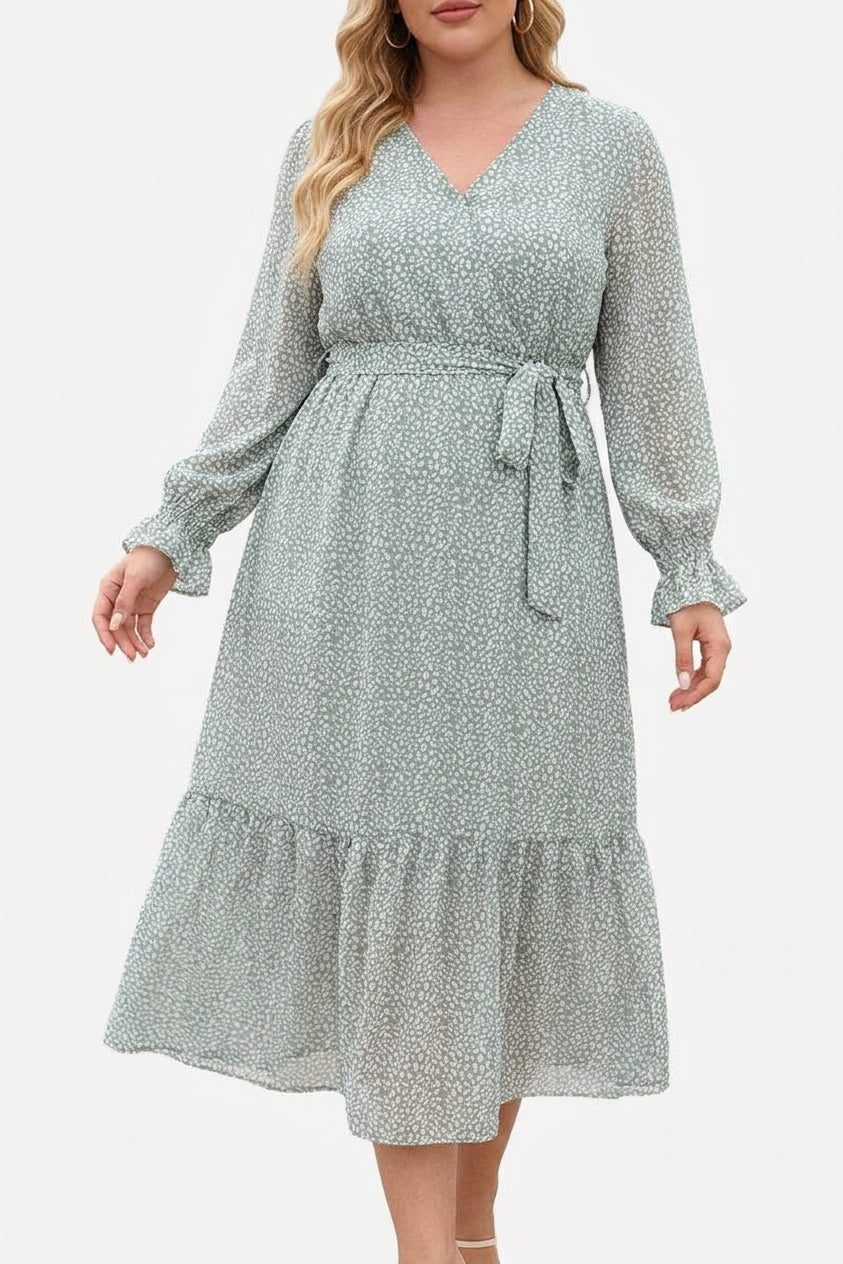 Zaina - Bloom Wrap Midi Kjole