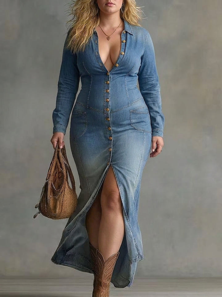 Mei Maxi Denim Kjole