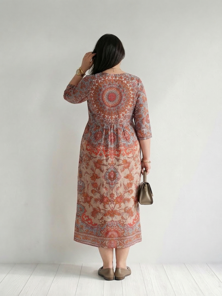 Rosa | Balansert Fit Midi Kjole