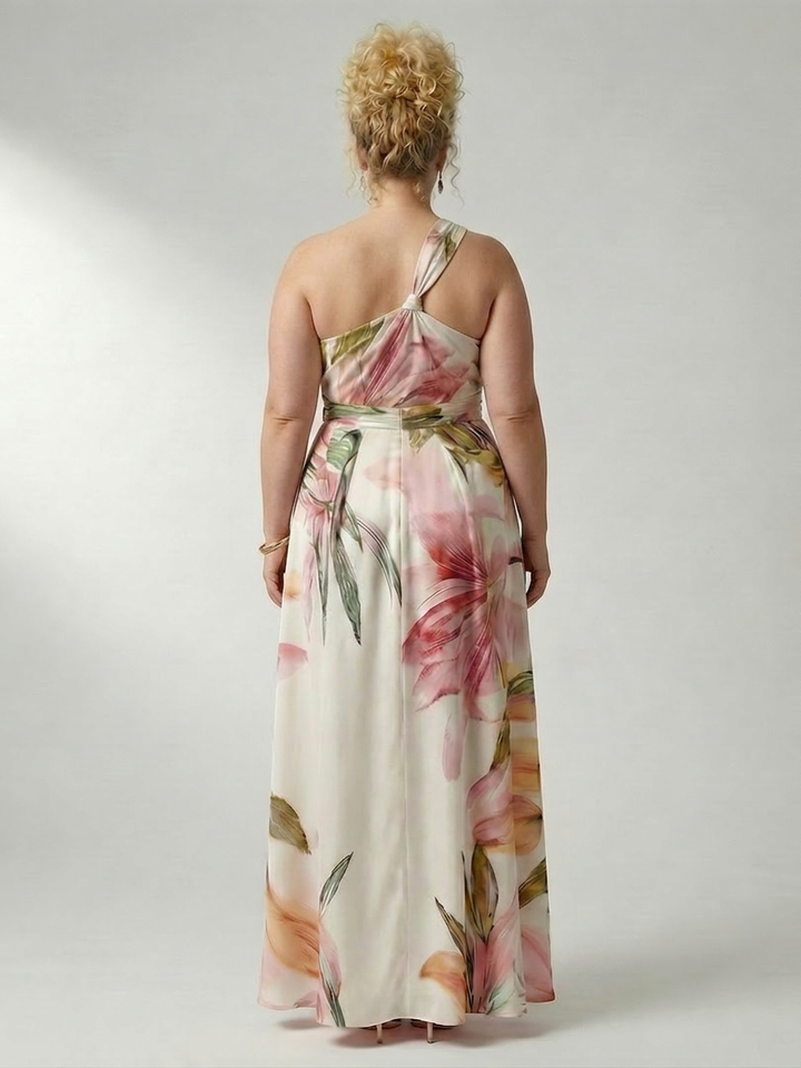 Rhea | Lys Blomstrete Maxi Kjole