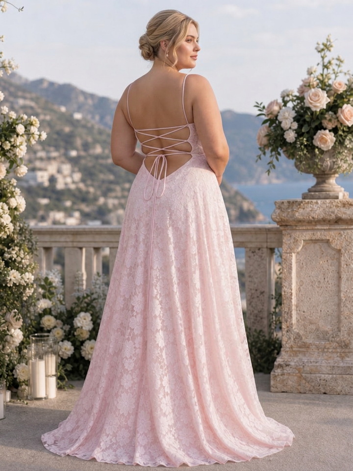 Noa | Spaghetti Stropp Full Blonde Maxi Kjole