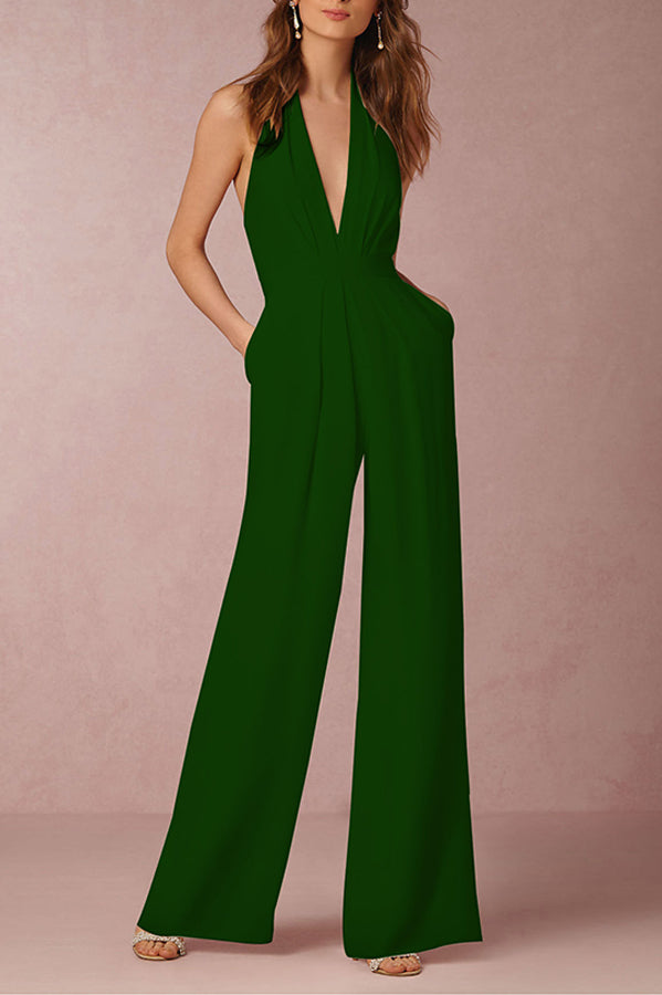 Soraya - Sexy Ermeløs Halter Jumpsuit