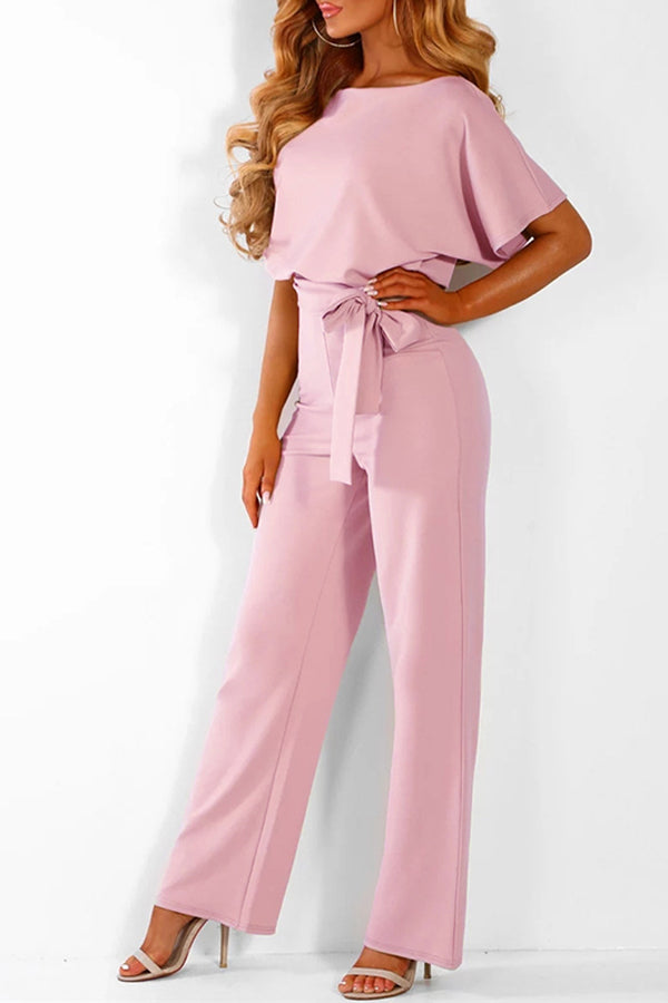 Cassia - Sommer knappebånd kortermet jumpsuit