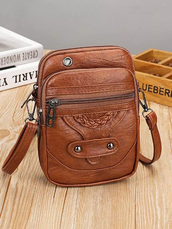 Liora - Vintage Skinn Crossbody Veske