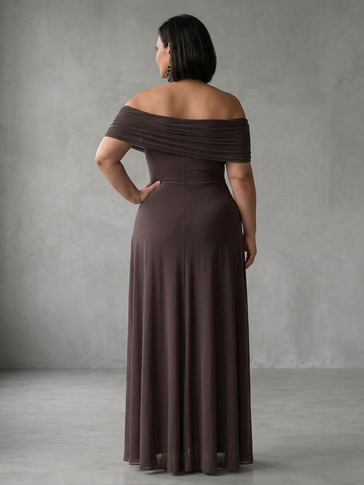 Astrid | Off Shoulder Draped Midi Dress