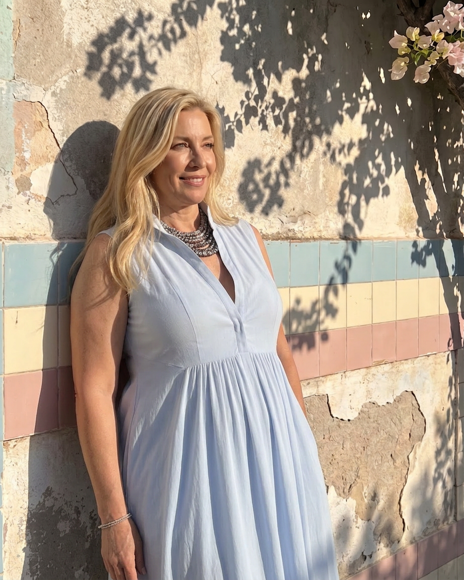 Adeline | Uten ermer Krage Flowing Bred Beina Jumpsuit