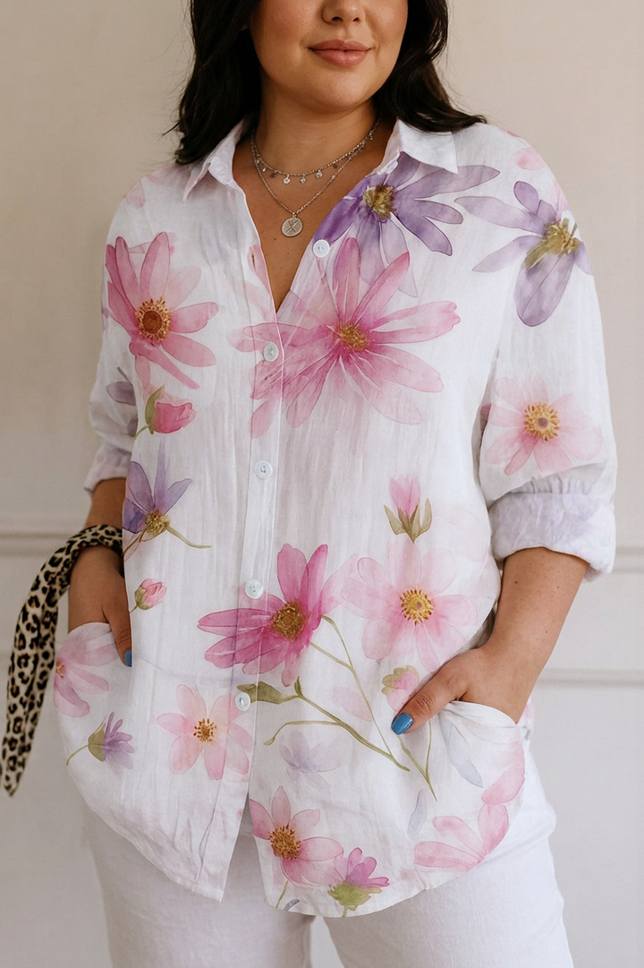 Arabella | Mønstret Bluse