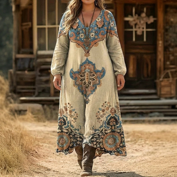 Paloma | Vintage-inspirert langermet hverdagskjole