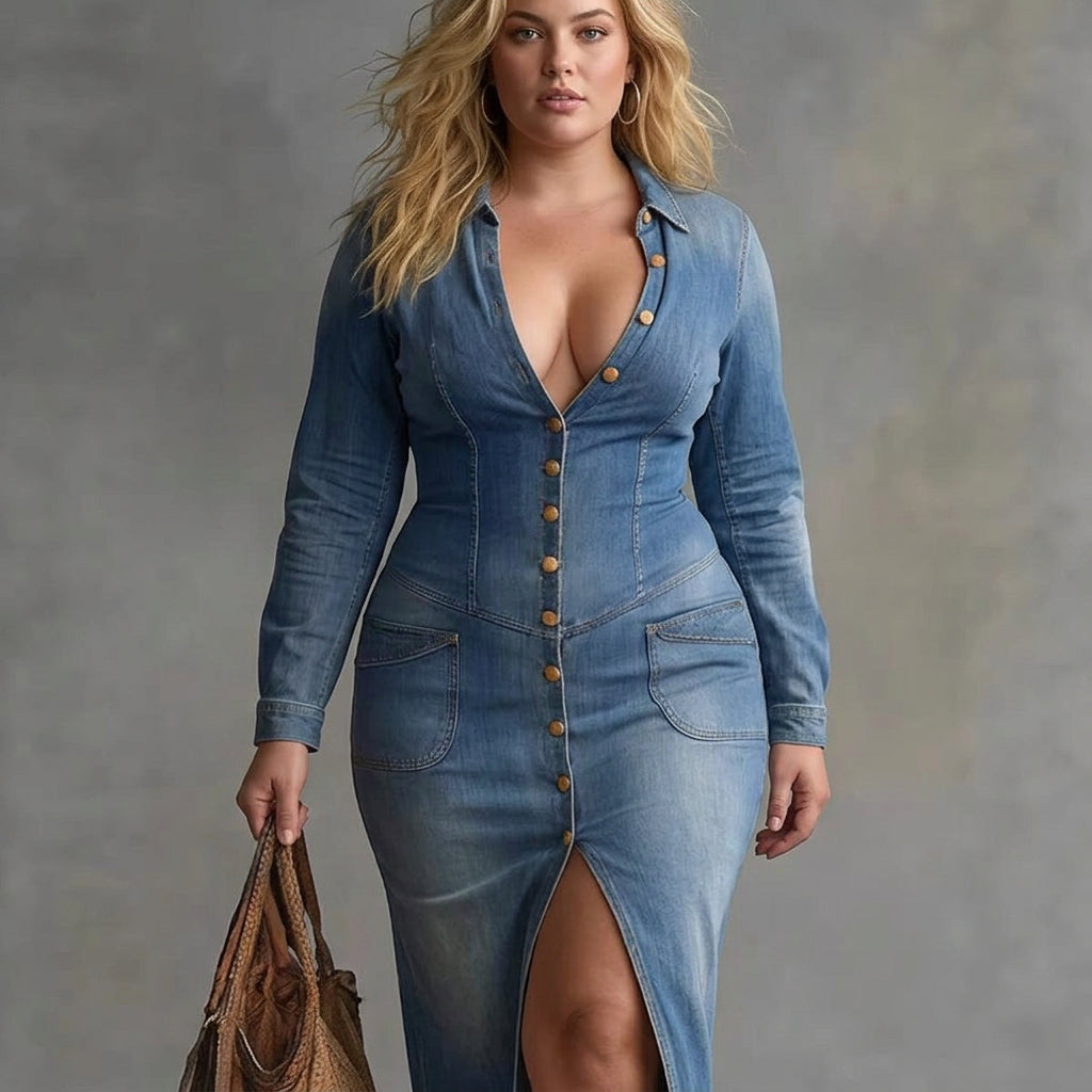 Mei Maxi Denim Kjole