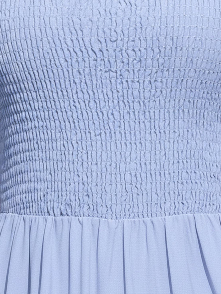Cassia - Smocked Uten Ermer Maxi Kjole
