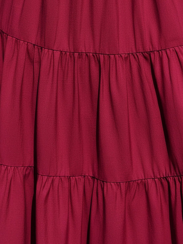 Cassia - Smocked Uten Ermer Maxi Kjole
