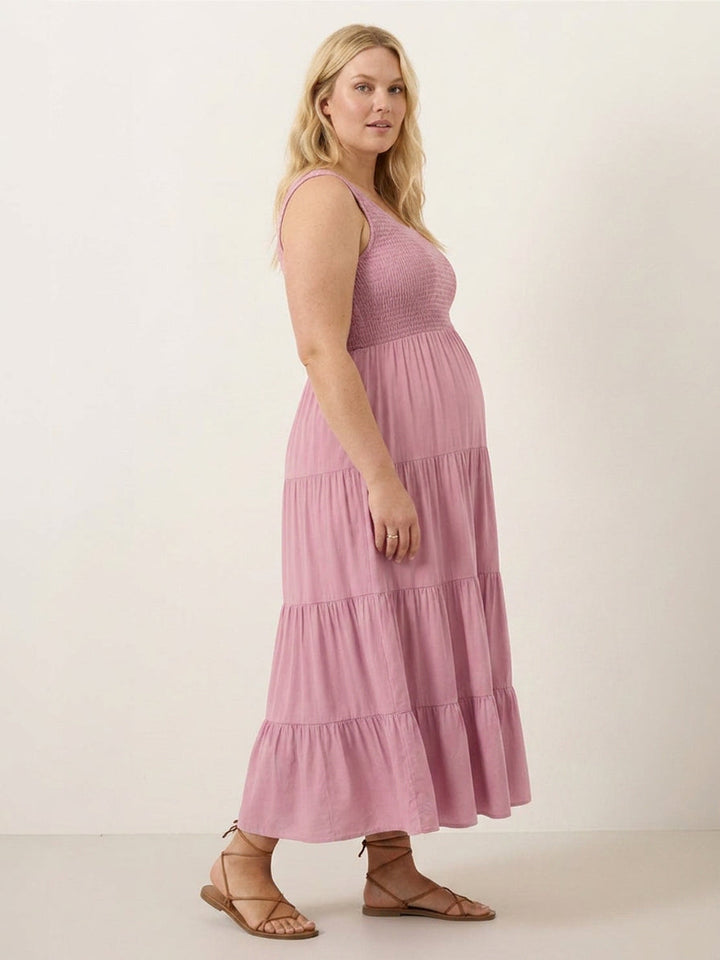 Cassia - Smocked Uten Ermer Maxi Kjole
