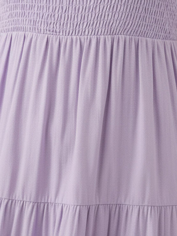 Cassia - Smocked Uten Ermer Maxi Kjole