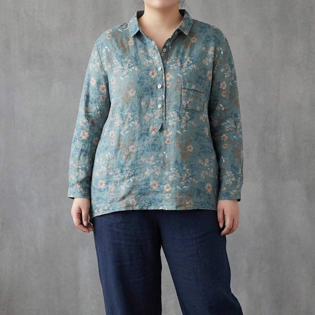 Saskia | Elegant Lin Sommerbluse