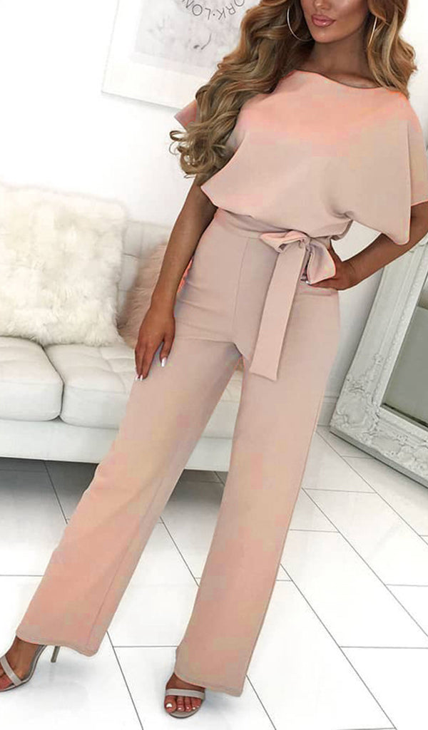 Cassia - Sommer knappebånd kortermet jumpsuit