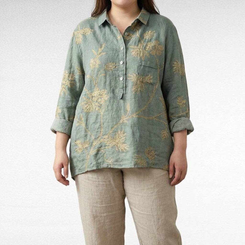 Saskia | Elegant Lin Sommerbluse