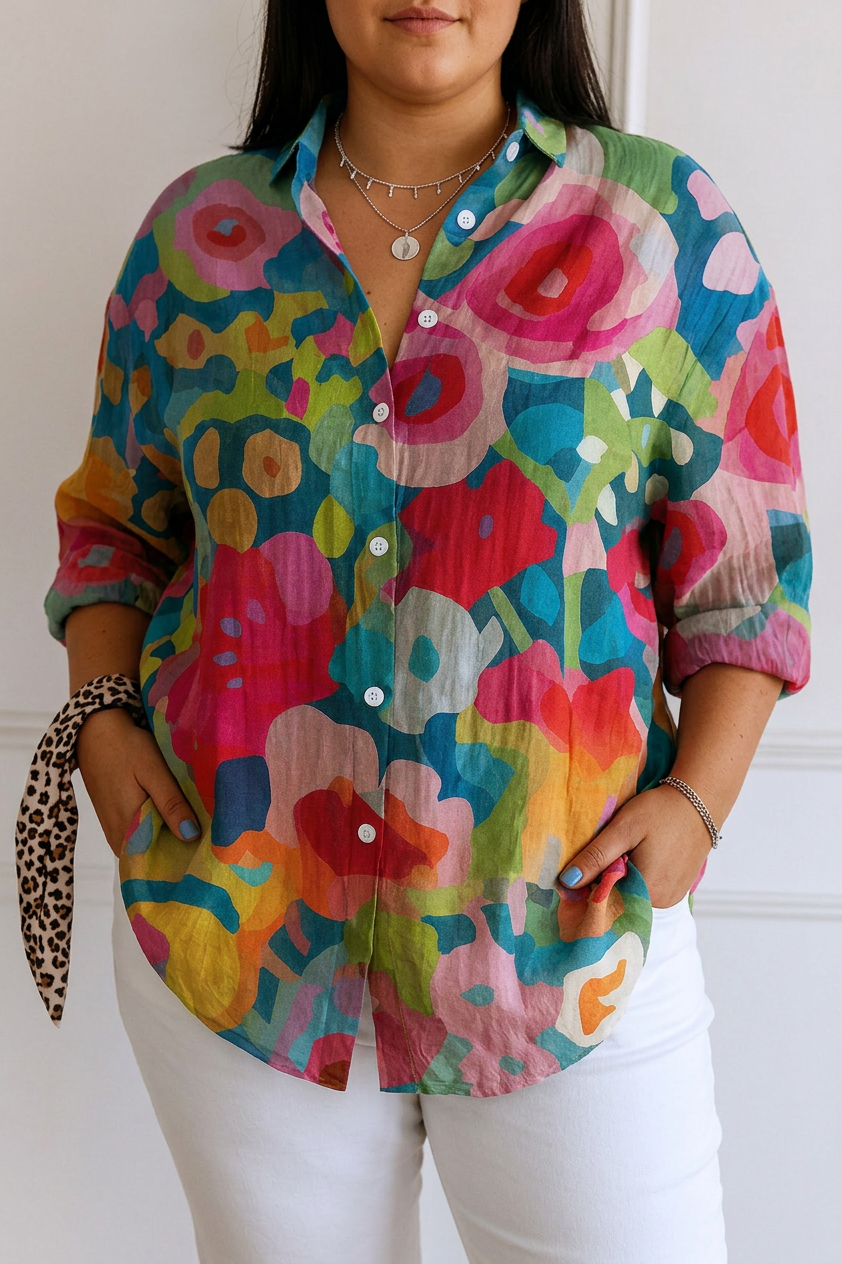 Arabella | Mønstret Bluse