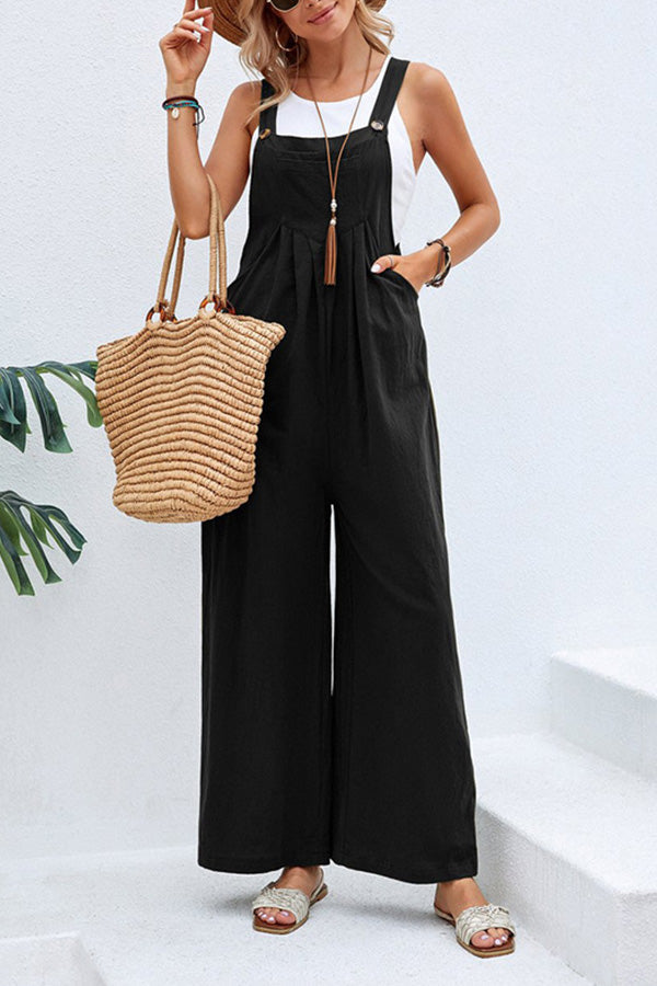 Ilse - Ensfargede casual seler overall