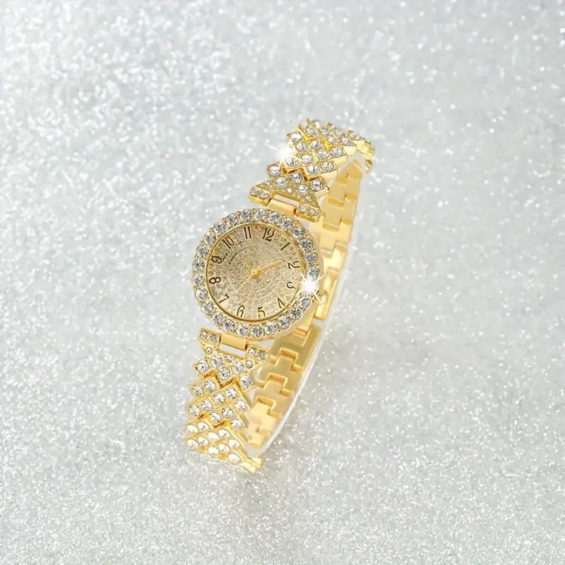Luxe Radiance Gullklokke &amp; Armbåndsett | Gull