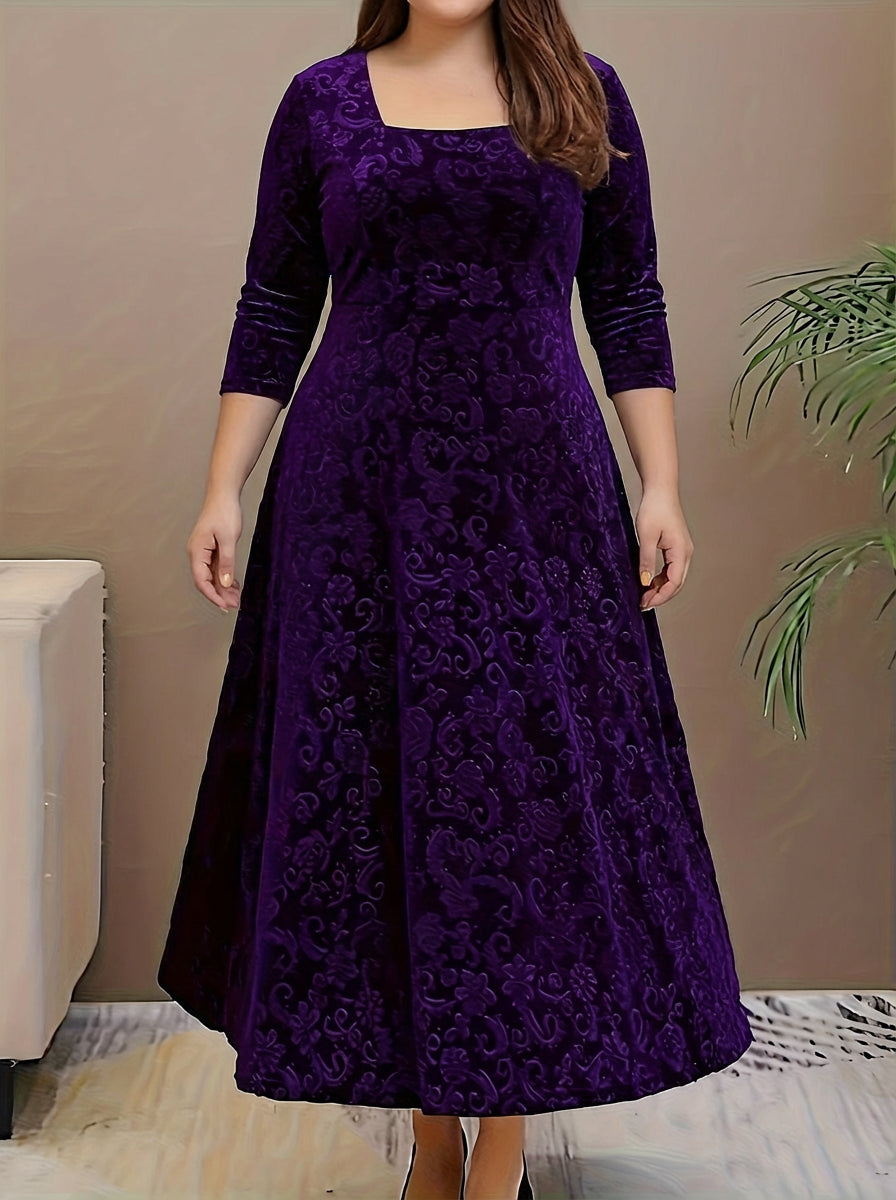 Evadne | Elegant Mønstrete Maxikjole