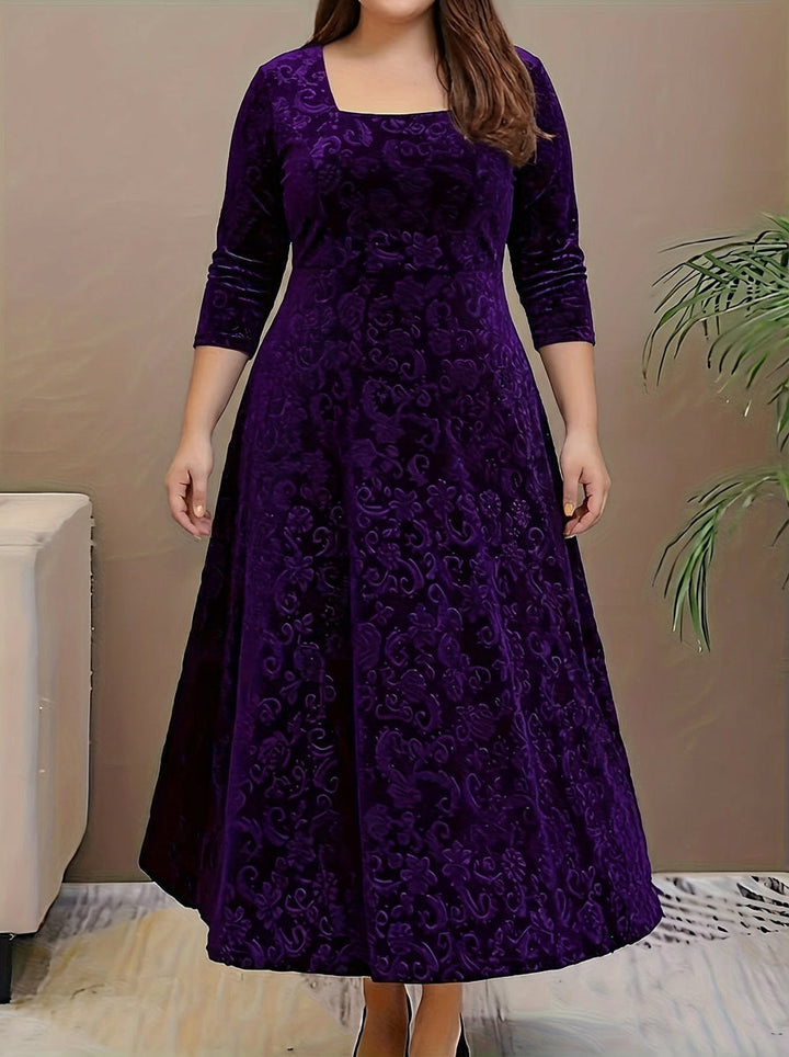 Evadne | Elegant Mønstrete Maxikjole
