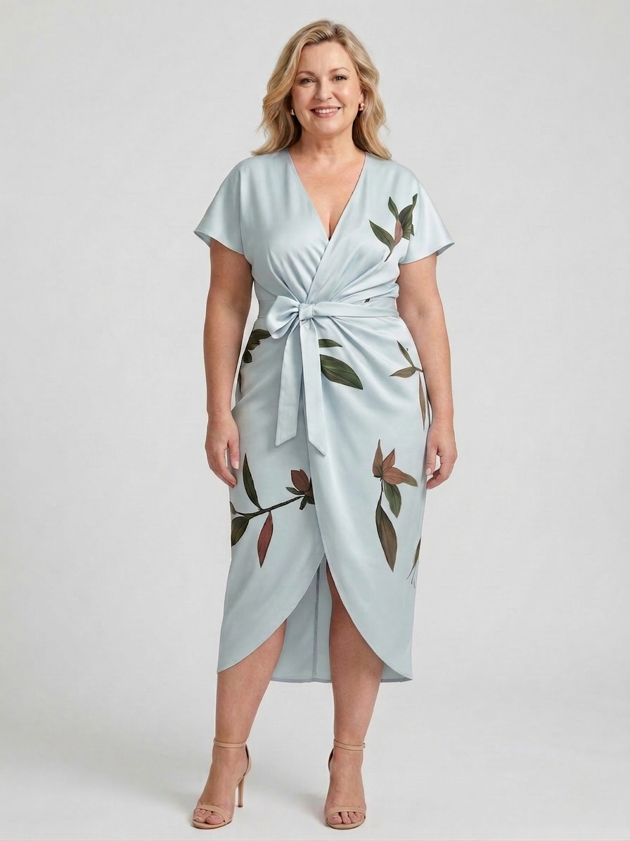 Eulalia - Elegant Innpakningskjole Sann