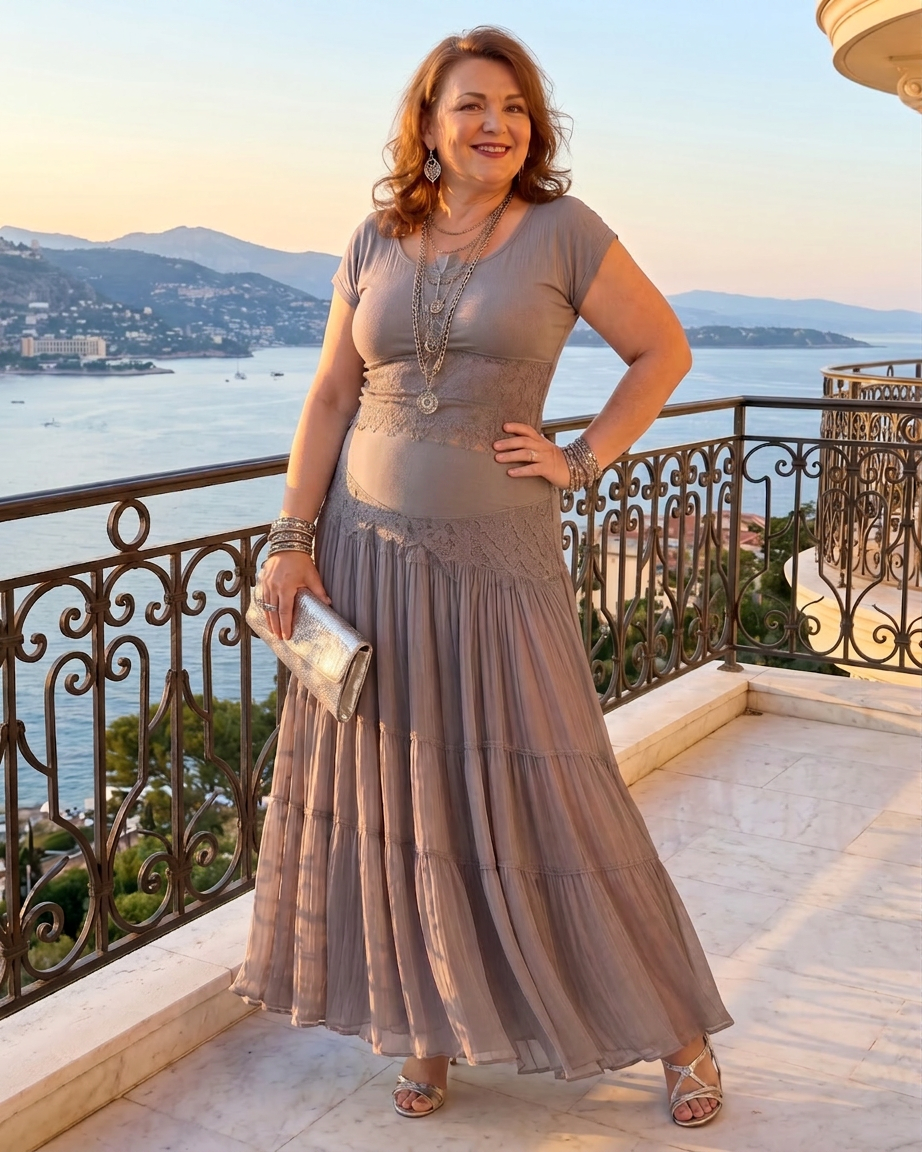 Magnolia | Drapert Crop Top og Plisserte Maxi Skjørt Sett