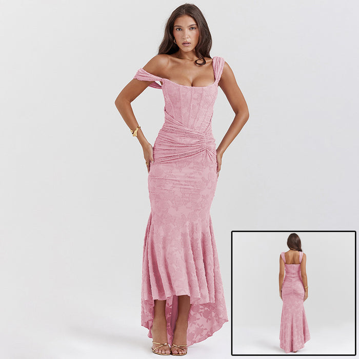 Selma | Off shoulder-kjole i havfrue-snitt med åpen rygg