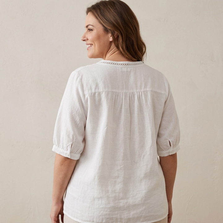 Fauna - Ren Bomull Brodert Komfortabel Topp