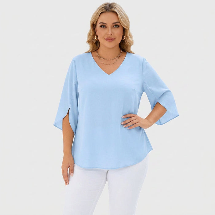 Solene | Sofistikert V-Hals Bluse