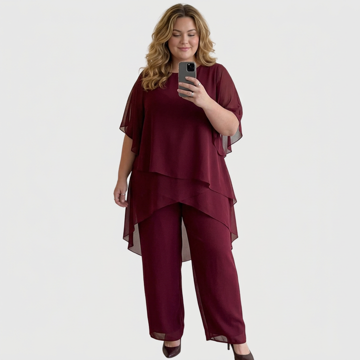 Isolde | Dress med draperte palazzo-bukser