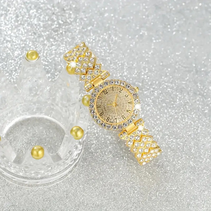 Luxe Radiance Gullklokke &amp; Armbåndsett | Gull