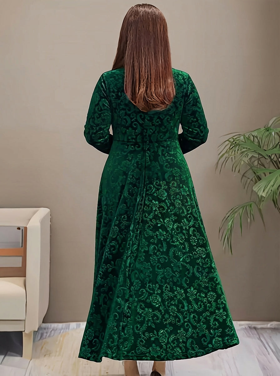 Evadne | Elegant Mønstrete Maxikjole
