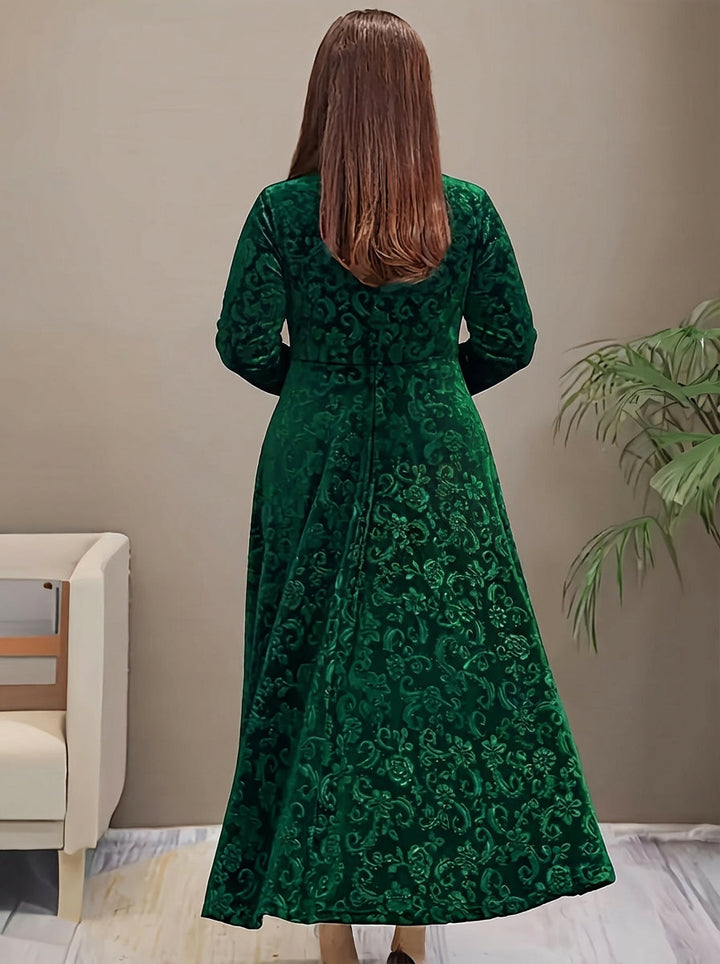 Evadne | Elegant Mønstrete Maxikjole