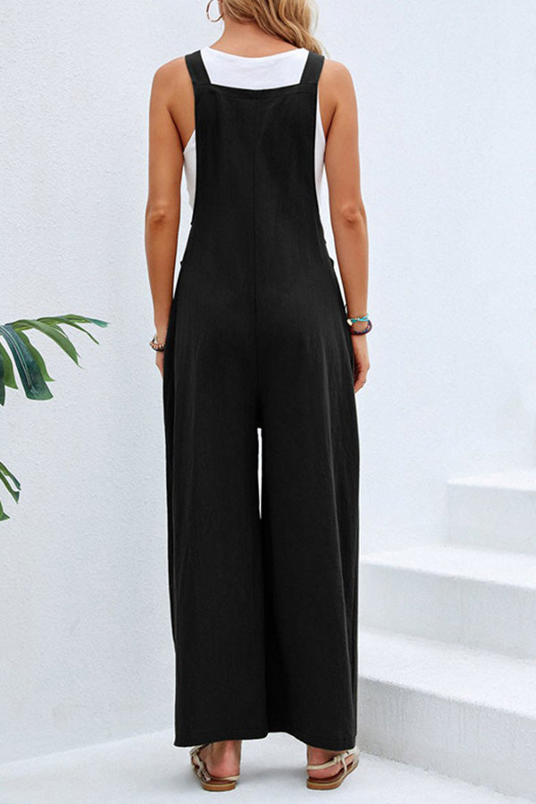 Ilse - Ensfargede casual seler overall