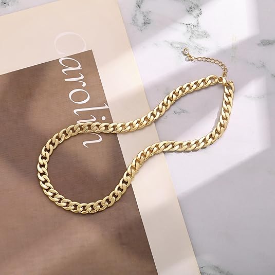 Genevieve Cuban Link Halskjede | Gull