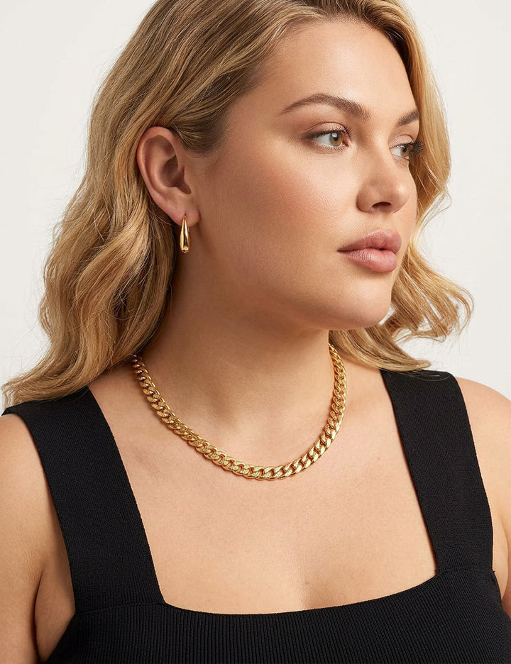 Genevieve Cuban Link Halskjede | Gull