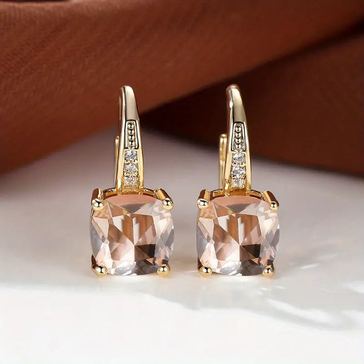 Amity Stone Hoop Øredobber | Gull