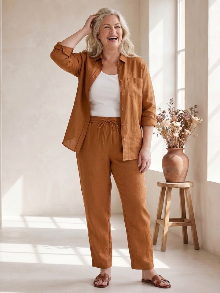 Paloma | Langermet skjorte og tapered bukser sett