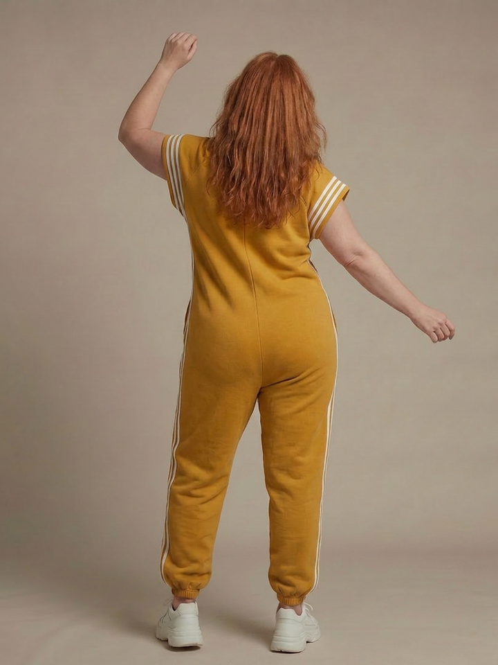 Winslow | Zip Front Stripe Panel Jumpsuit