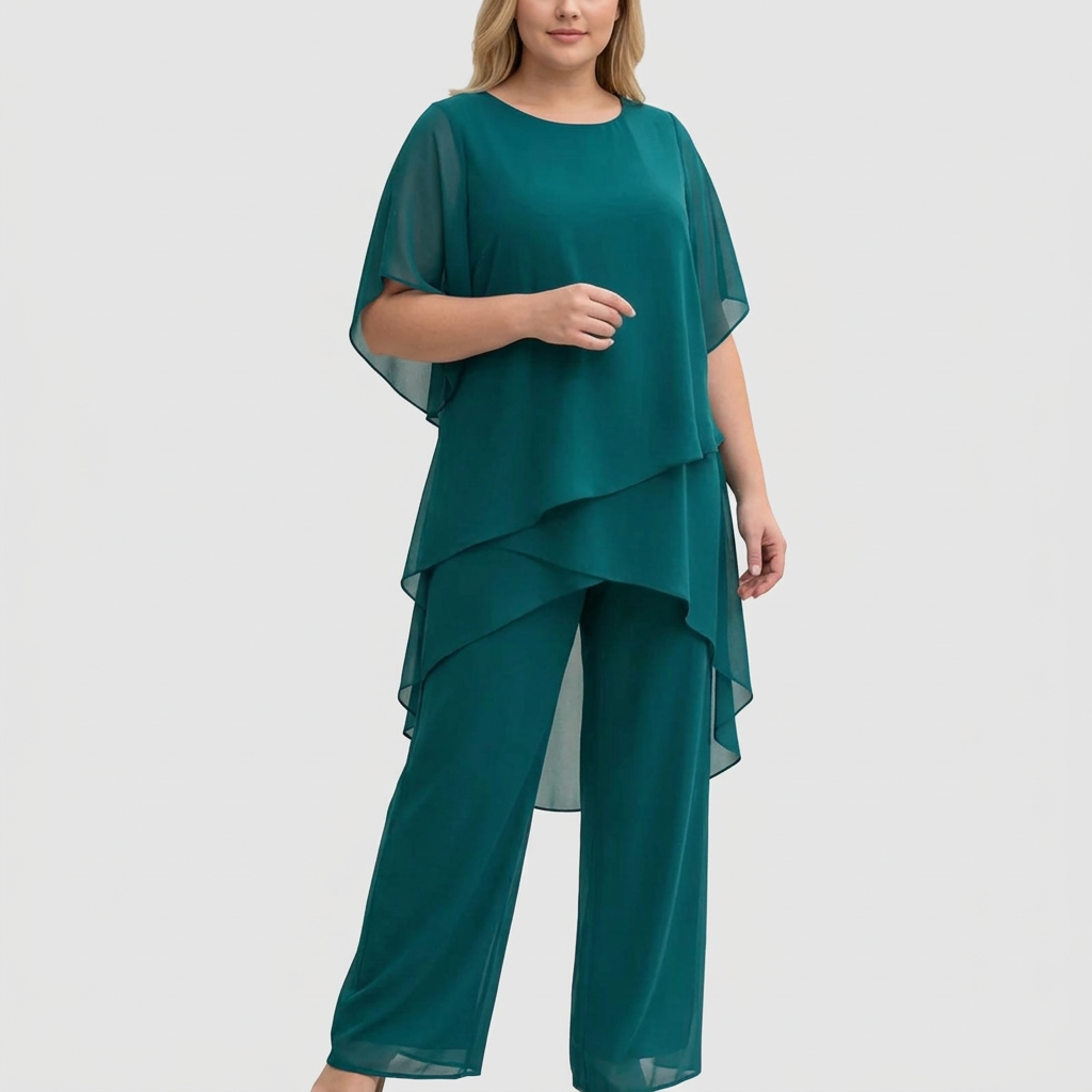 Isolde | Dress med draperte palazzo-bukser