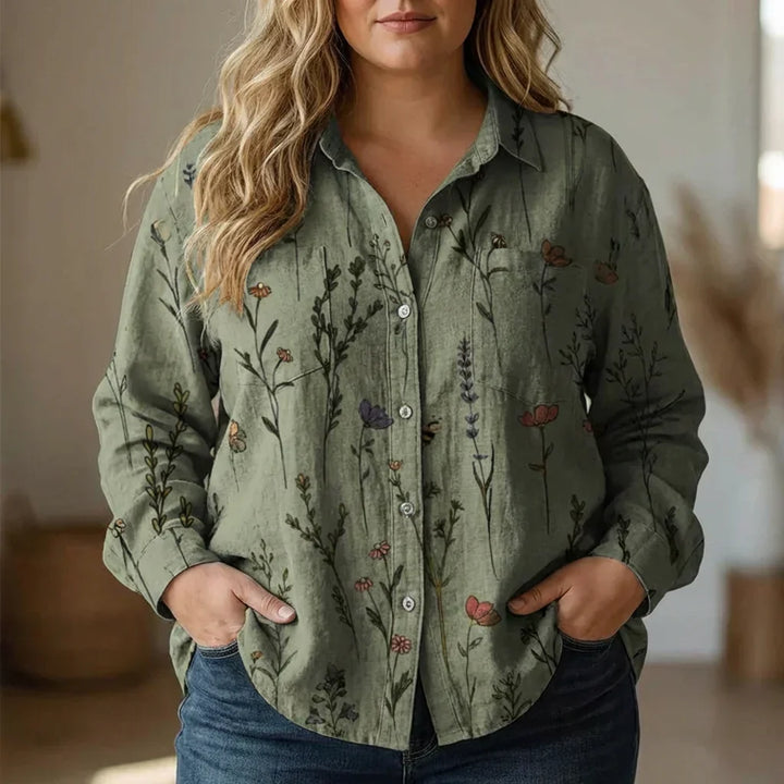 Posy | Bohemsk Mønster Vintage Bluse