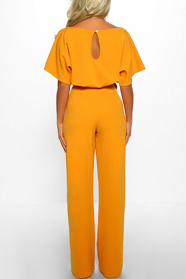 Cassia - Sommer knappebånd kortermet jumpsuit