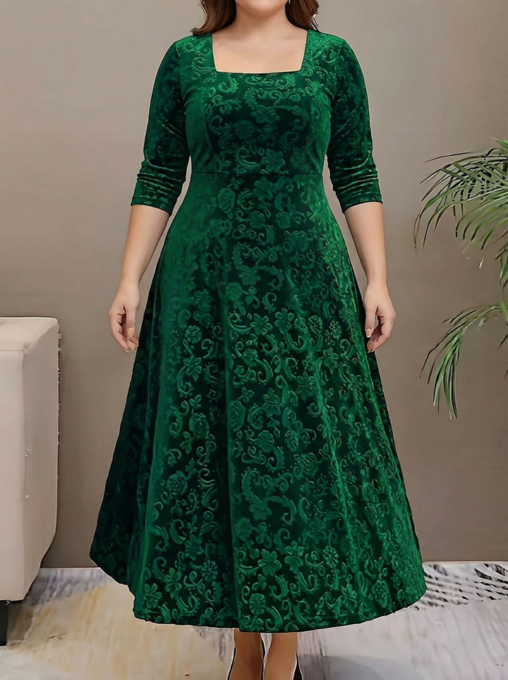 Evadne | Elegant Mønstrete Maxikjole