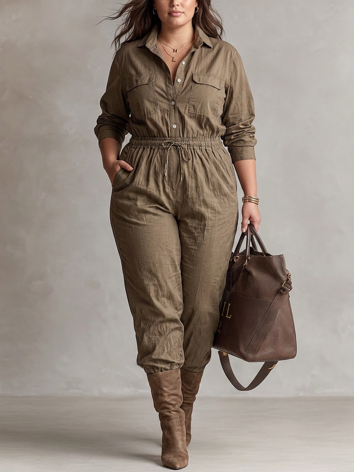 Kaia - Krageknapp Jumpsuit