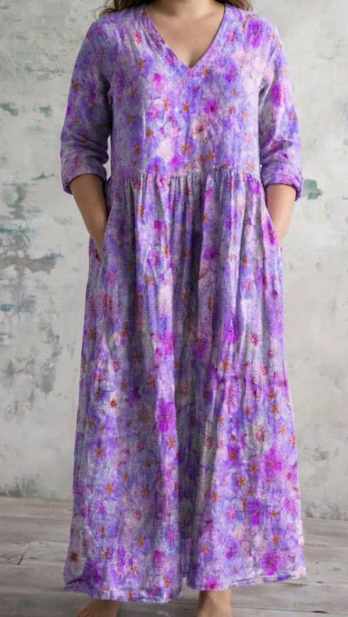 Beatrix | Lavendelblomst Maxi Kjole