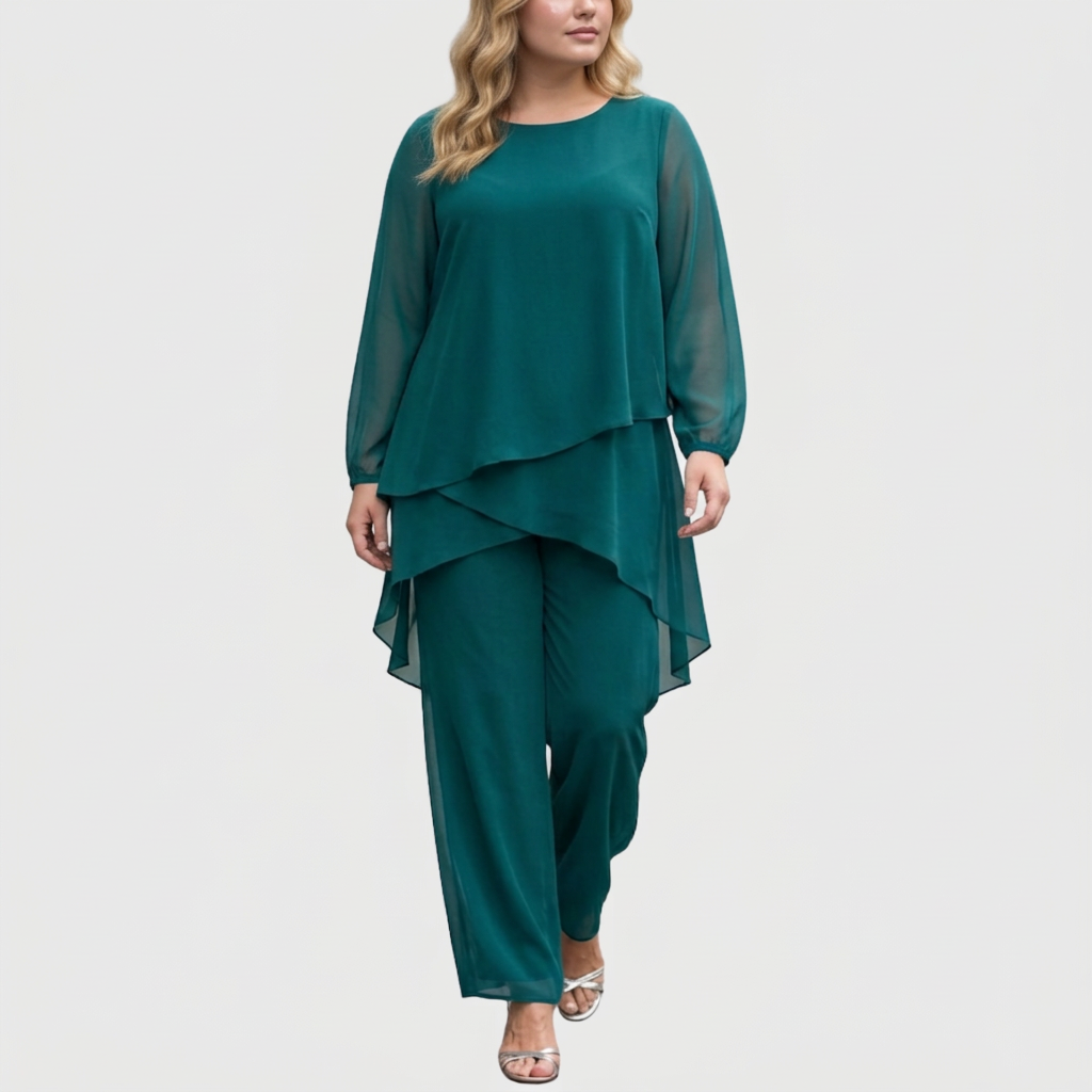 Isolde | Dress med draperte palazzo-bukser