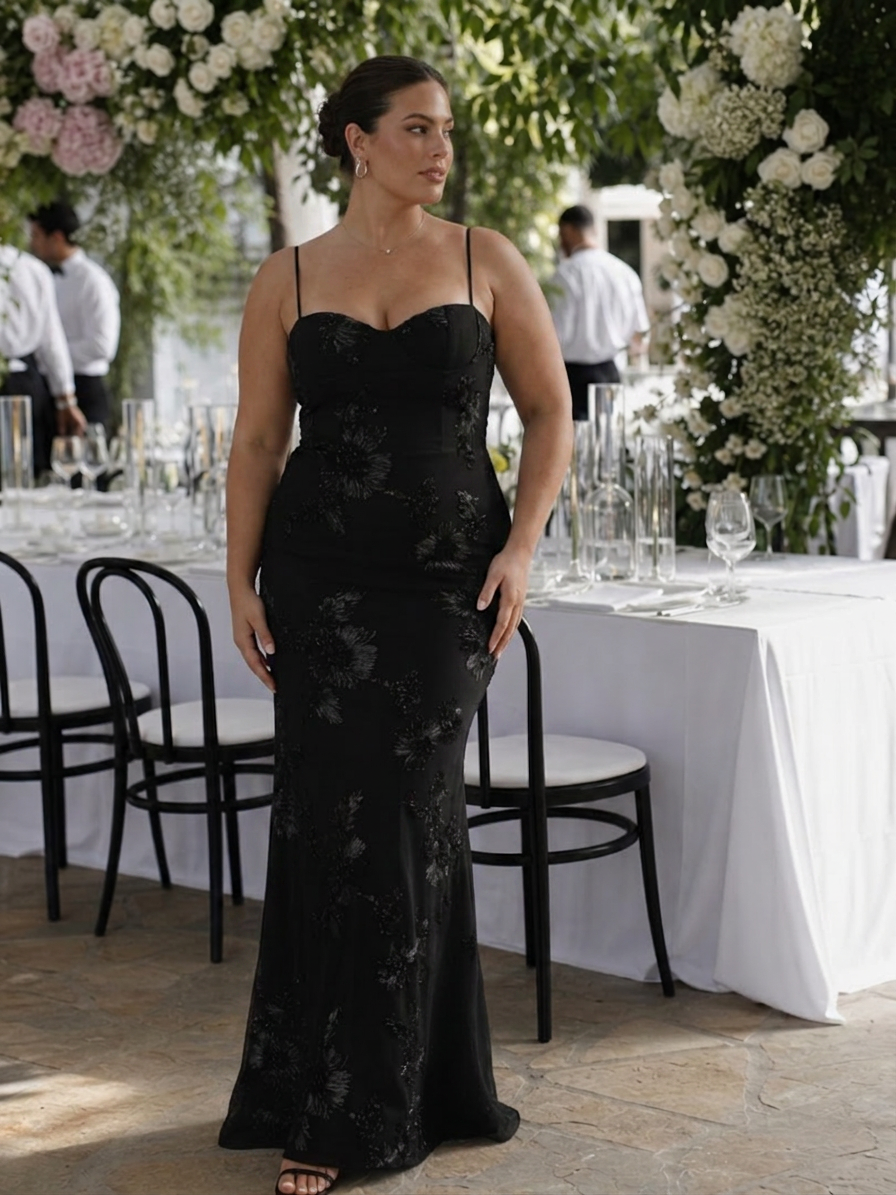 Clover | Spaghetti Stropp Korsett Bodice Maxi Kjole